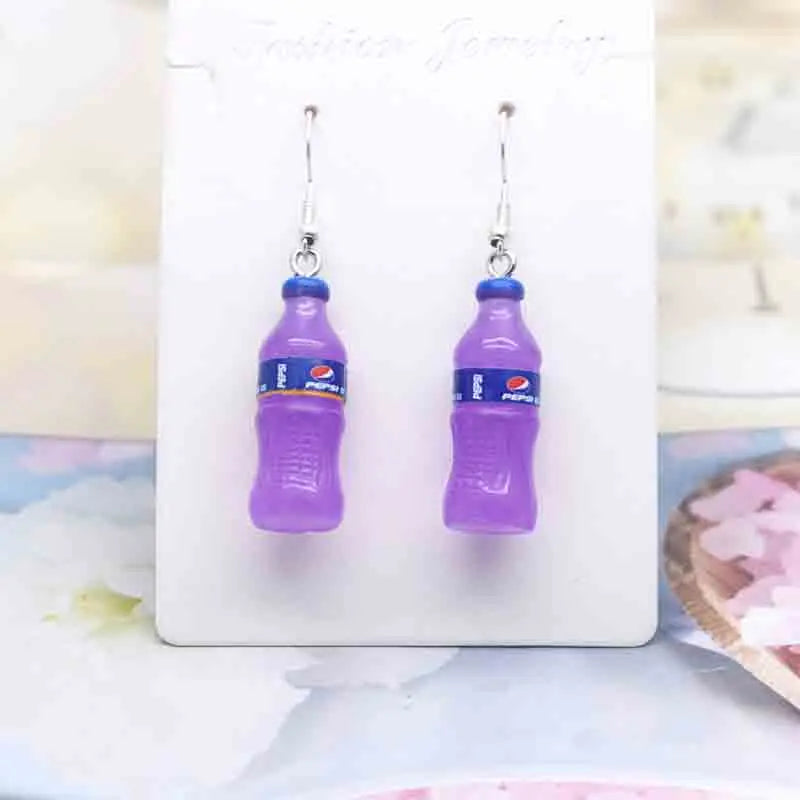 Earring For Women Resin Handmade Cute Animals Ice Cream Drinks Candy Fruits Pissa Drop Earrings Funny Gift