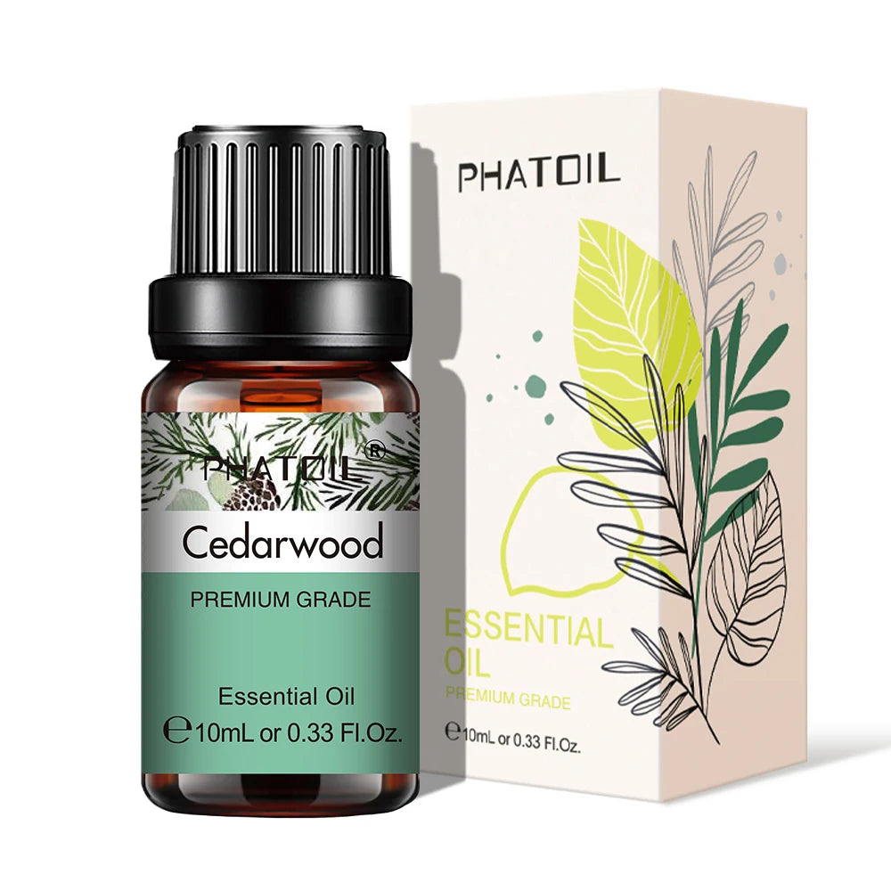 PHATOIL Natural Plant Essential Oil 10ml Eucalyptus Rose Lemon Bergamot Vanilla Peppermint 1PCS Aroma Essential Oil For Diffuser - NamafadStore