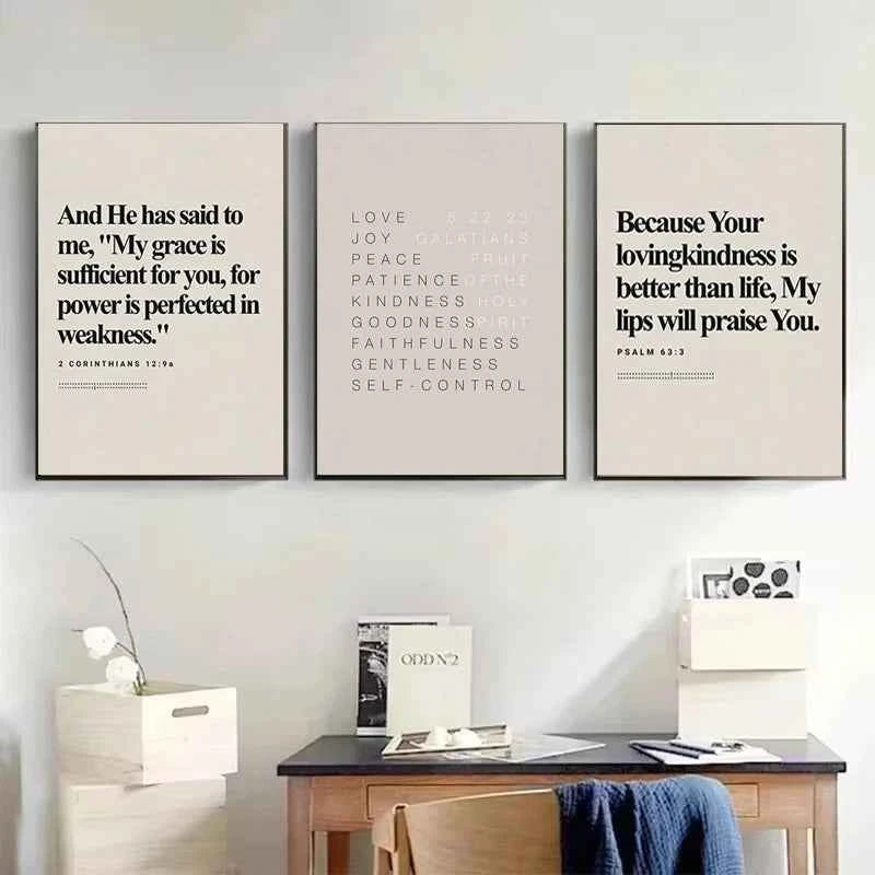 Inspiring Modern Bible Proverbs Canvas Print Easter Christian Quotes Wall Art Poster Pictures for Modern Living Room Home Decor