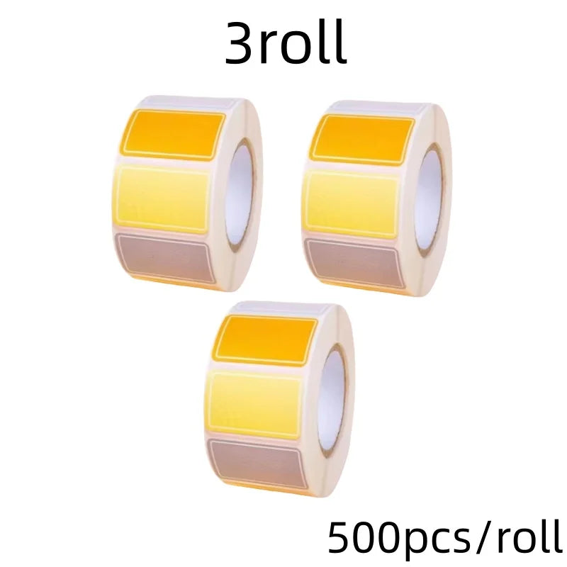 500 Color Coding Labels Stickers – Adhesive Rectangle Labels for Office & School