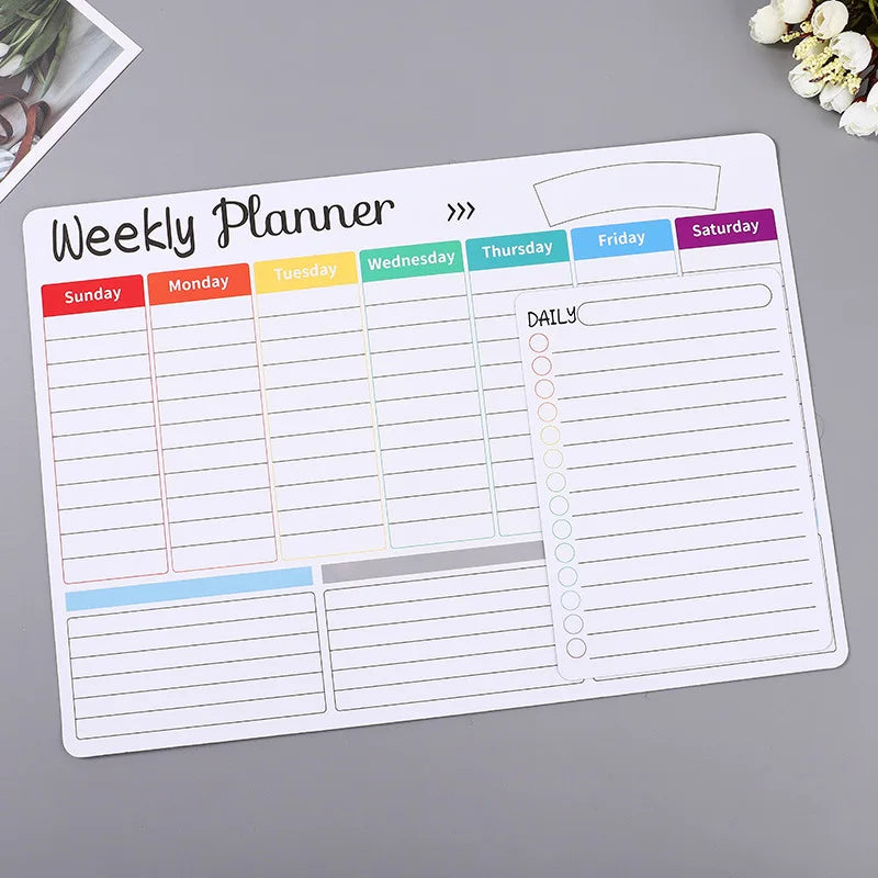 Magnetic Fridge Calendar – Monthly & Weekly Dry Erase Planner Whiteboard