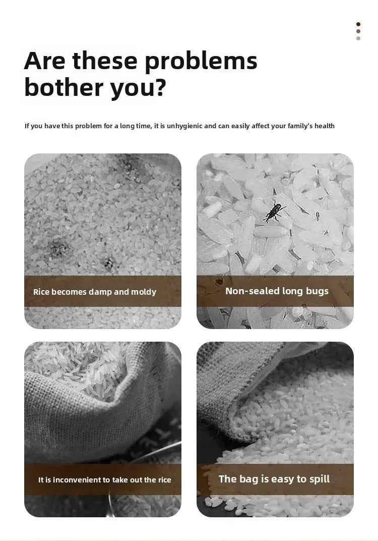 Kitchen Storage Box Rice Barrel Sealed Moisture Proof Bug Resistant Flour Tank Grain Storage Container Home Organization Bin