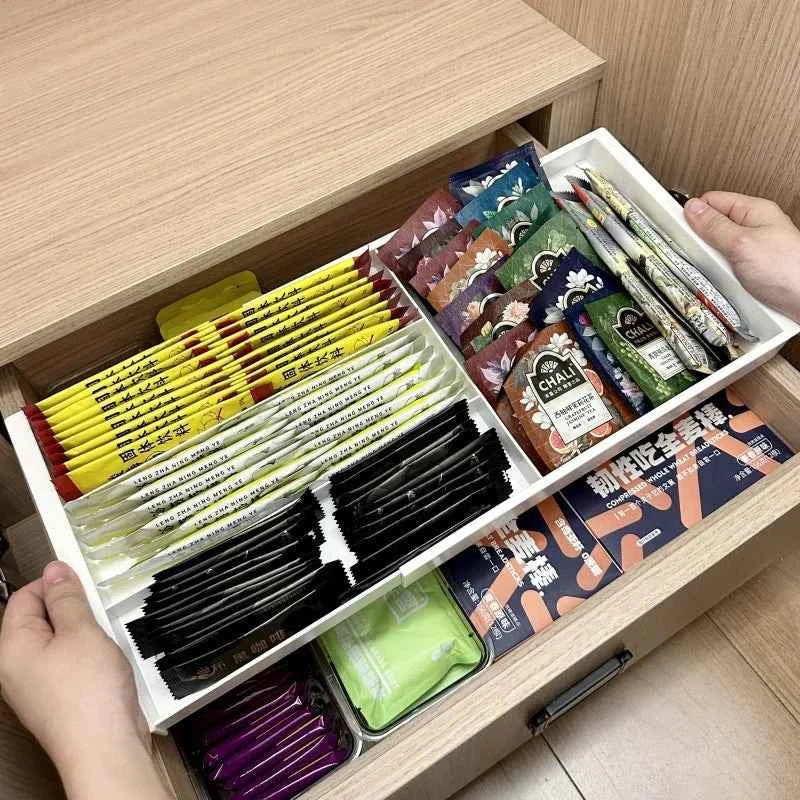 Silverware Drawer Organizer Expandable Cutlery Organizer Utensil Tray for Kitchen Adjustable Flatware Tray Cutlery Holder