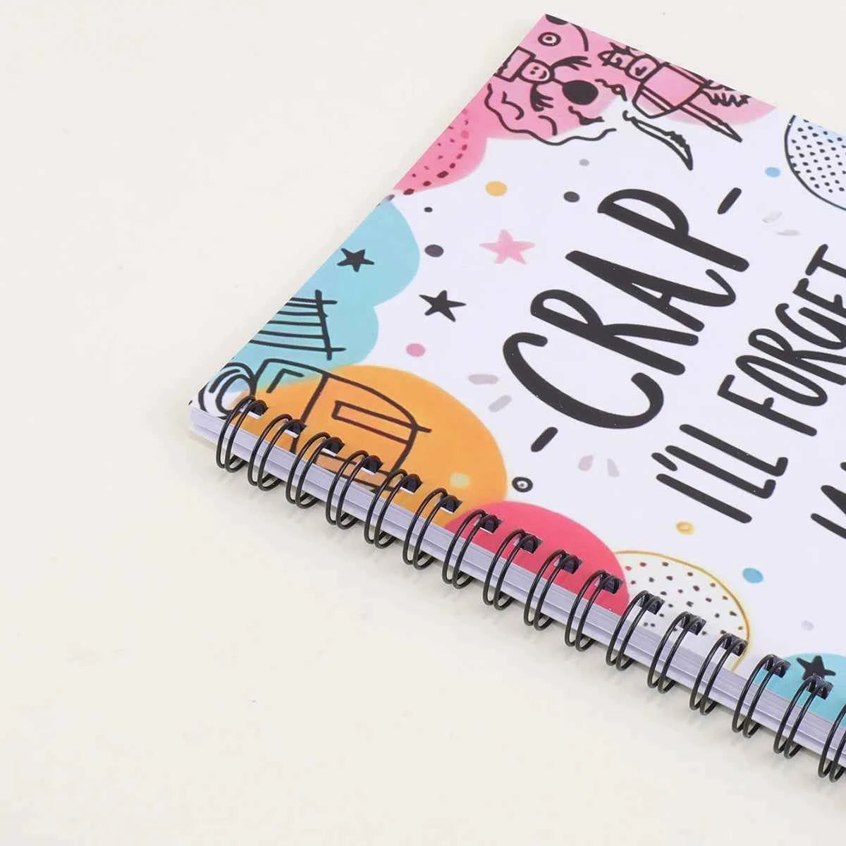 "I'll Forget Unless I Write It Down" Spiral Notebook - 100 Page Cute Daily Planner Journal for Women, Men, School, Gift