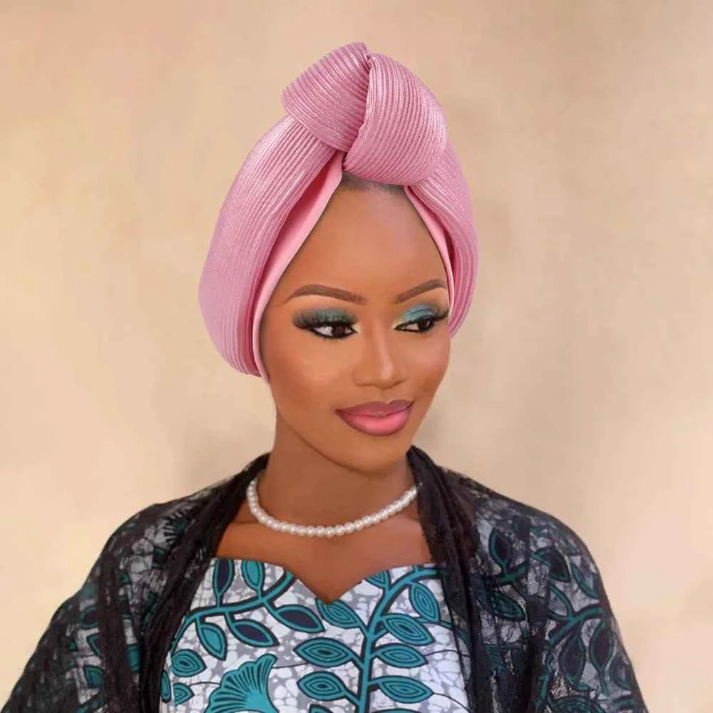 Fashion Women Top Knotted Turban Cap Female Bandana Headscarf Hat African Head Wraps Wedding Party Lady Headwear Bonnet