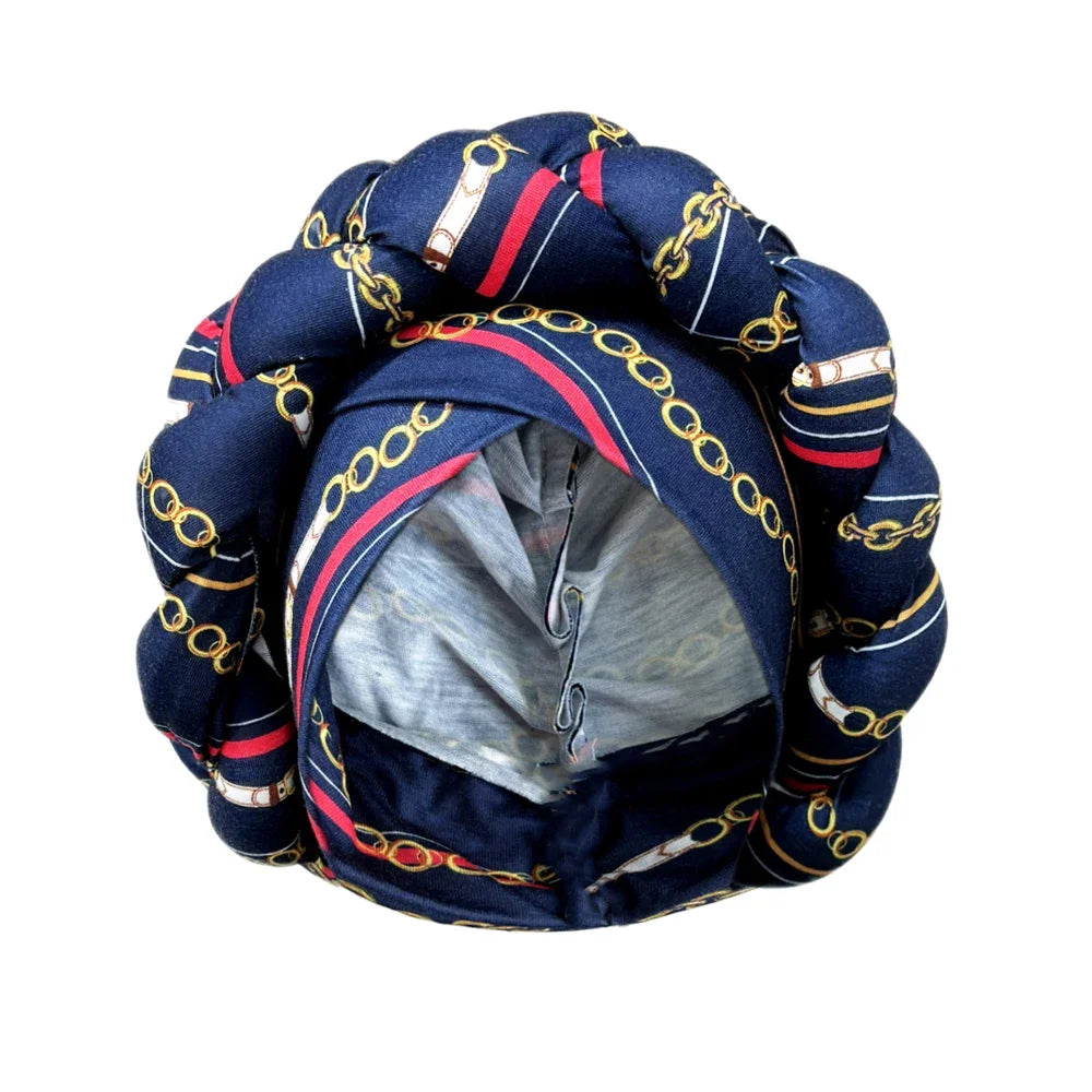 2024 New African Women Turban Cap Big Braid Head Wraps Cover Bonnet Beanie Female Headtie Hair Loss Chemo Cap Arab - NamafadStore