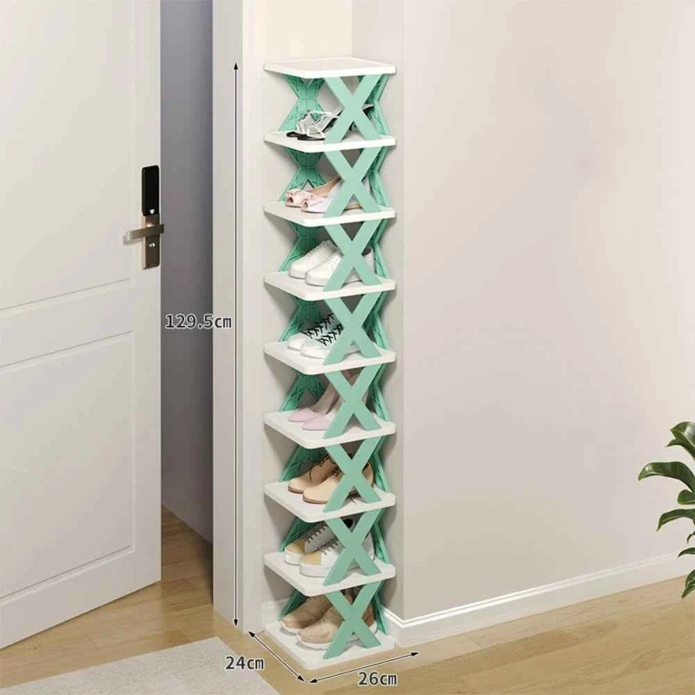 Detachable Folding Shoe Racks X-Shaped Space Saving Shoes Storage Organizer Plastic Dustproof Multi Layer Simple Shoes Shelf