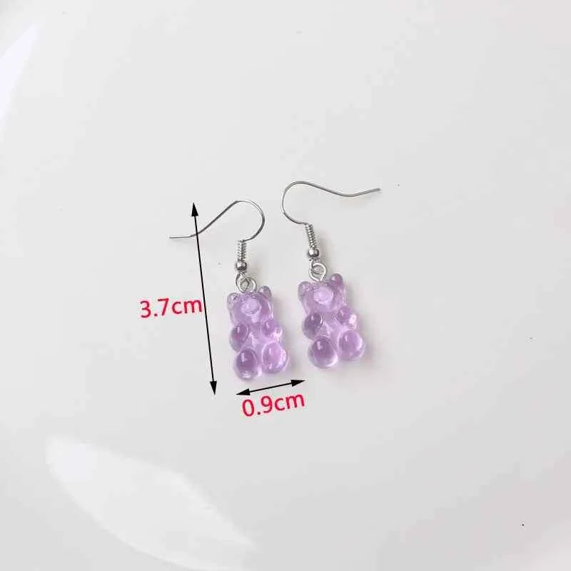 Purple Color Women Dangle Earrings Small Round Unusual Earrings Fashion Flower Butterfly Hanging earrings pendientes mujer