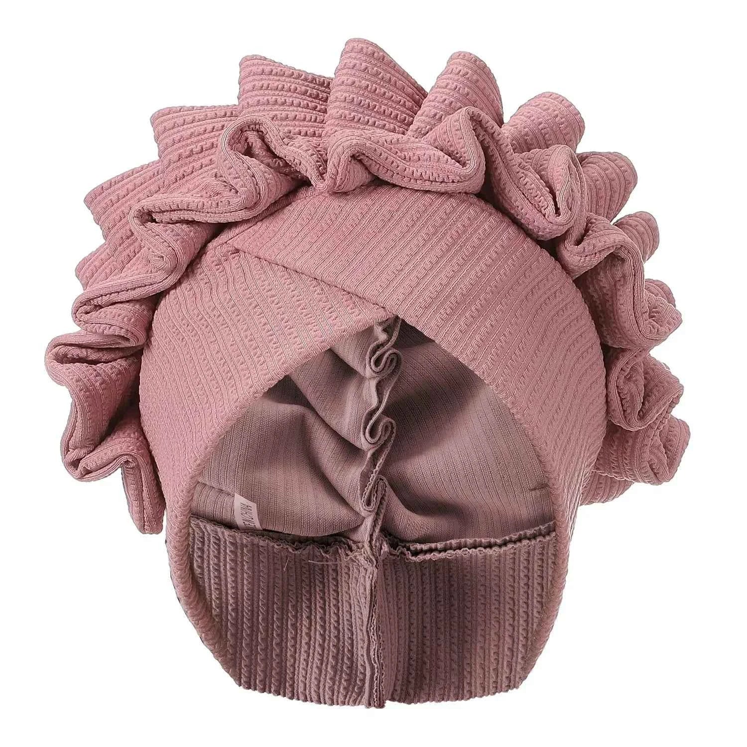 Indian Forehead Cross Turban Hat Women Chemo Cap Muslim Hijab Bonnet Ruffle Headscarf Beanies Bandanas Headband Turbante Mujer