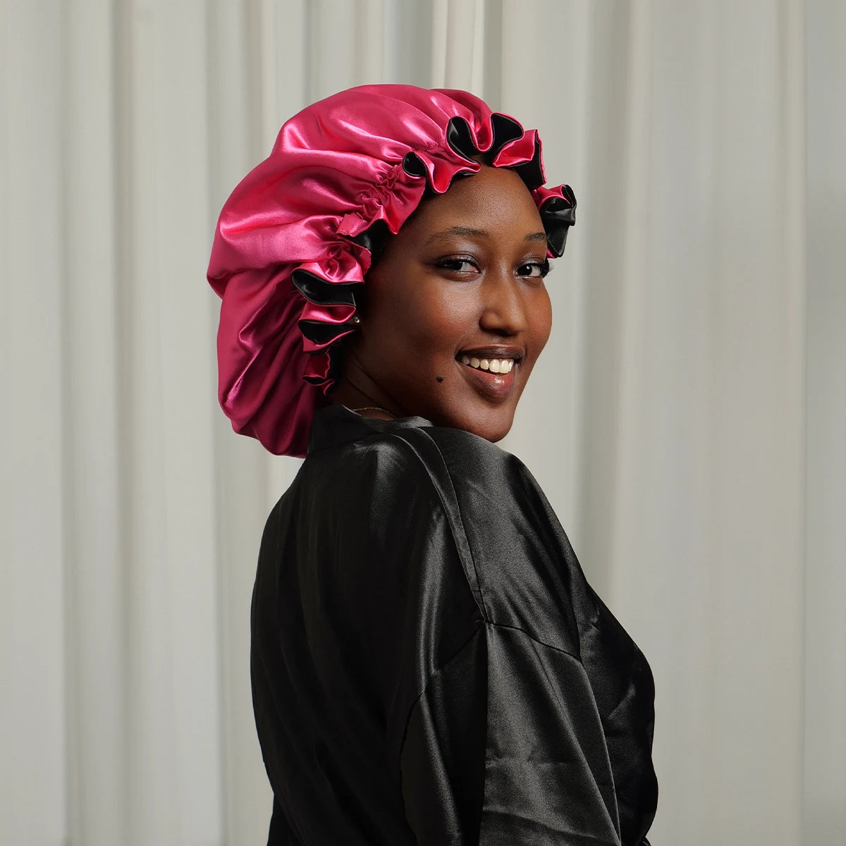 Double-Layered LaceCaps, Hair Bonnet, Can Be Worn on Both Sides, All Men and Women Can Wear It, 1Pc