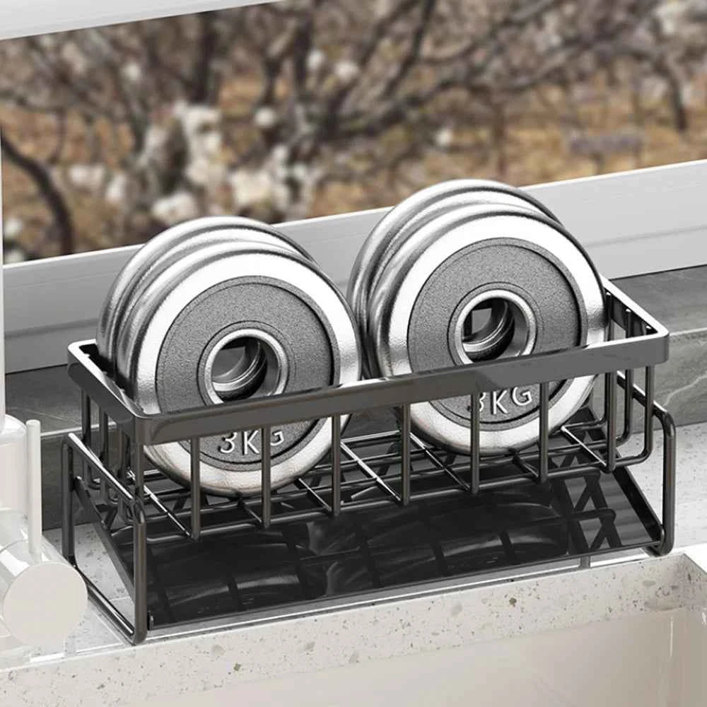 1-2 PCS Cloth Sponge Drain Rack Kitchen Dishwasher Countertop Multi-functional Sink Storage Rack Sink Ironwork Storage
