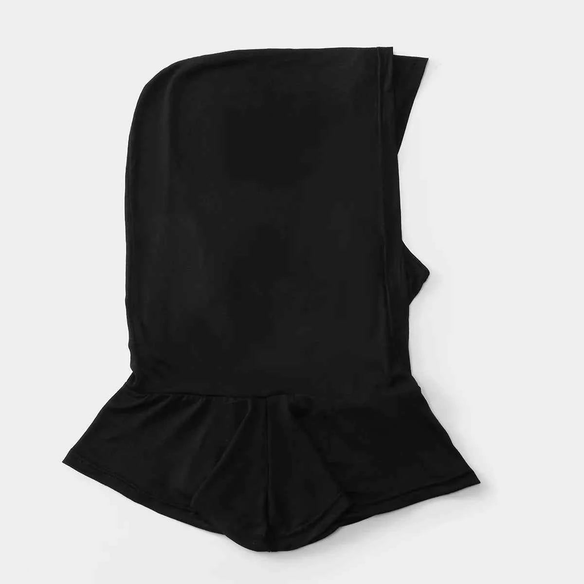 Ramadan New Jersey Hijab Caps for Muslim Women UnderCap Instant Hijab Inner Cap Stretch Turban Hood And Matching Headband In One