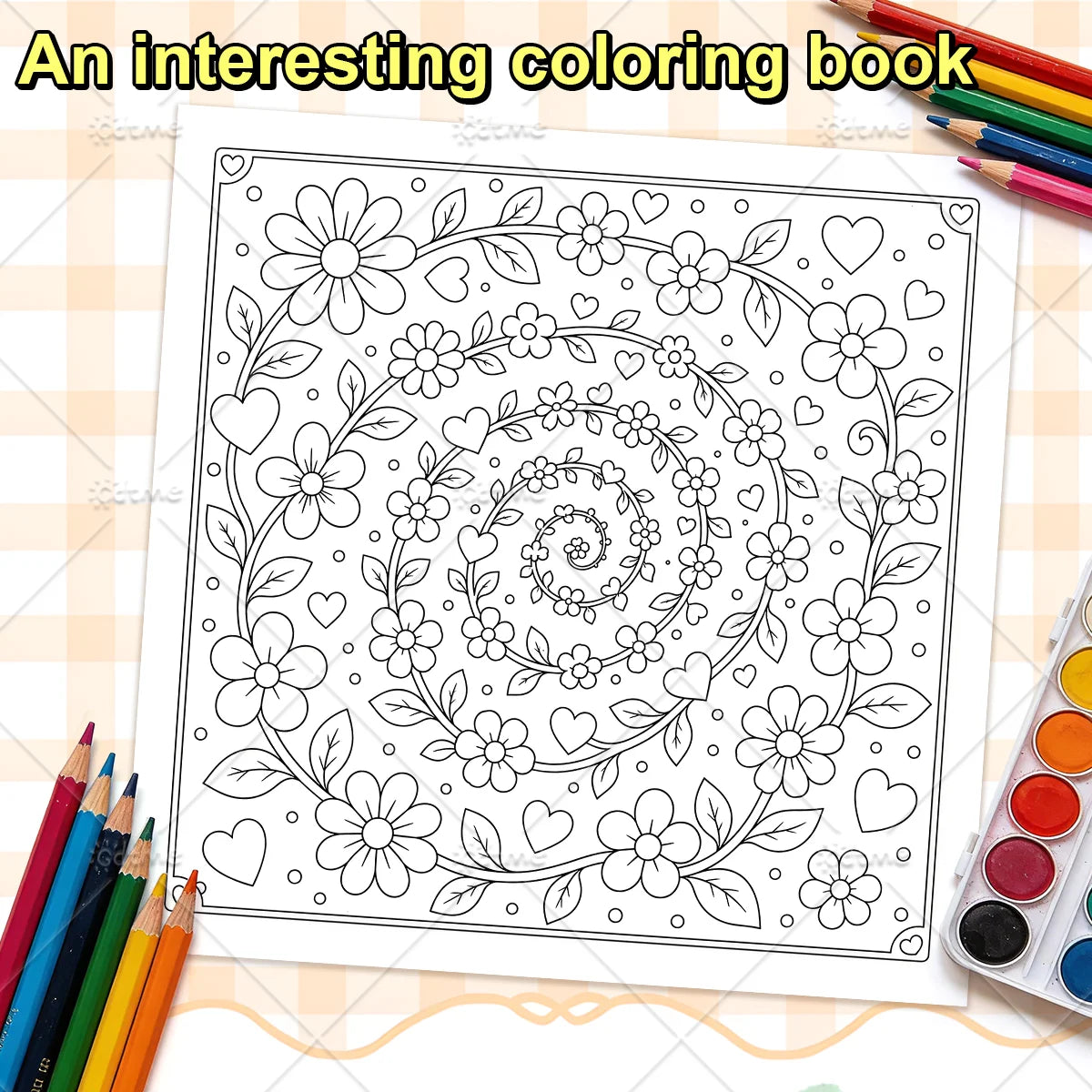 Stress Relief Coloring Book for Adults – Bold Easy Patterns & Cute Designs