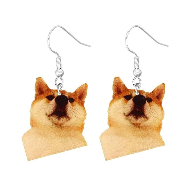 Cute Cat Design Dangle Earrings Acrylic Jewelry Adorable Gift For Women Girls Daily Casual Frog Bee Pig Hamster