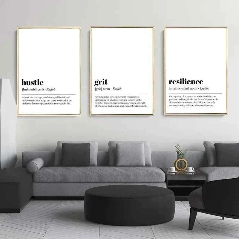 Funny Office Definition Poster Canvas Painting Motivational Words Canvas Painting Wall Art Picture Living Room Home Decor Mural