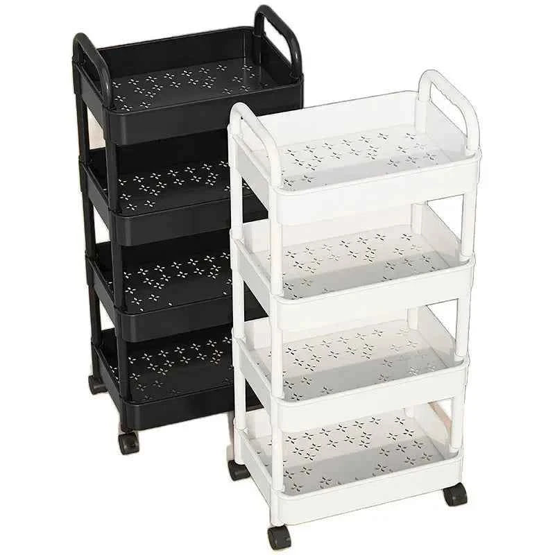 Multi-functional Kitchen Storage Shelf, Mobile Trolley, Floor-standing Multi-layer Storage Rack,for Snacks,Fruits and Vegetables