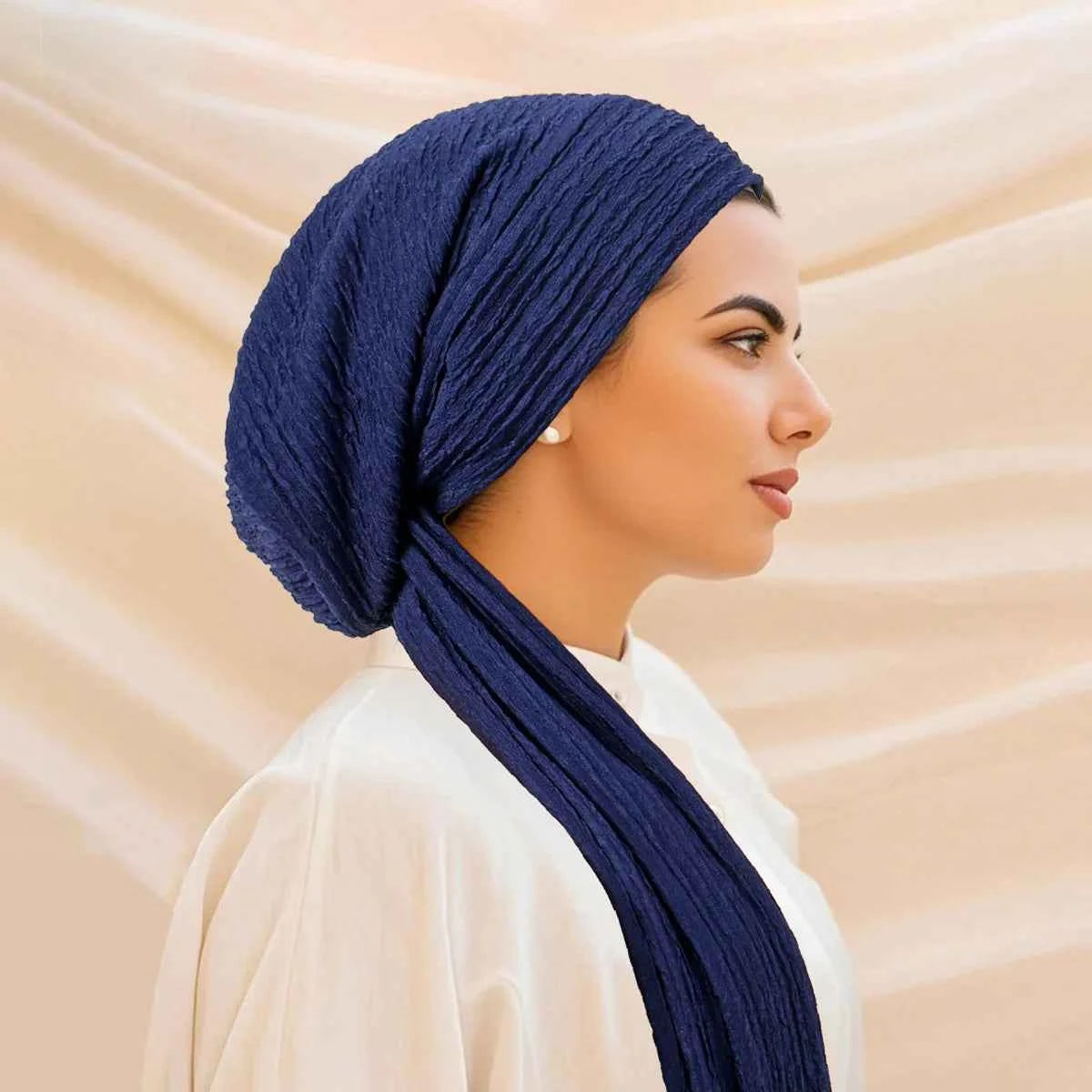 Luxury Spring knot Turban Hat for Women Beanie Chemo Cap Muslim Headscarf Wraps Elegant Women Hair Cover Cap Bandana Headwear