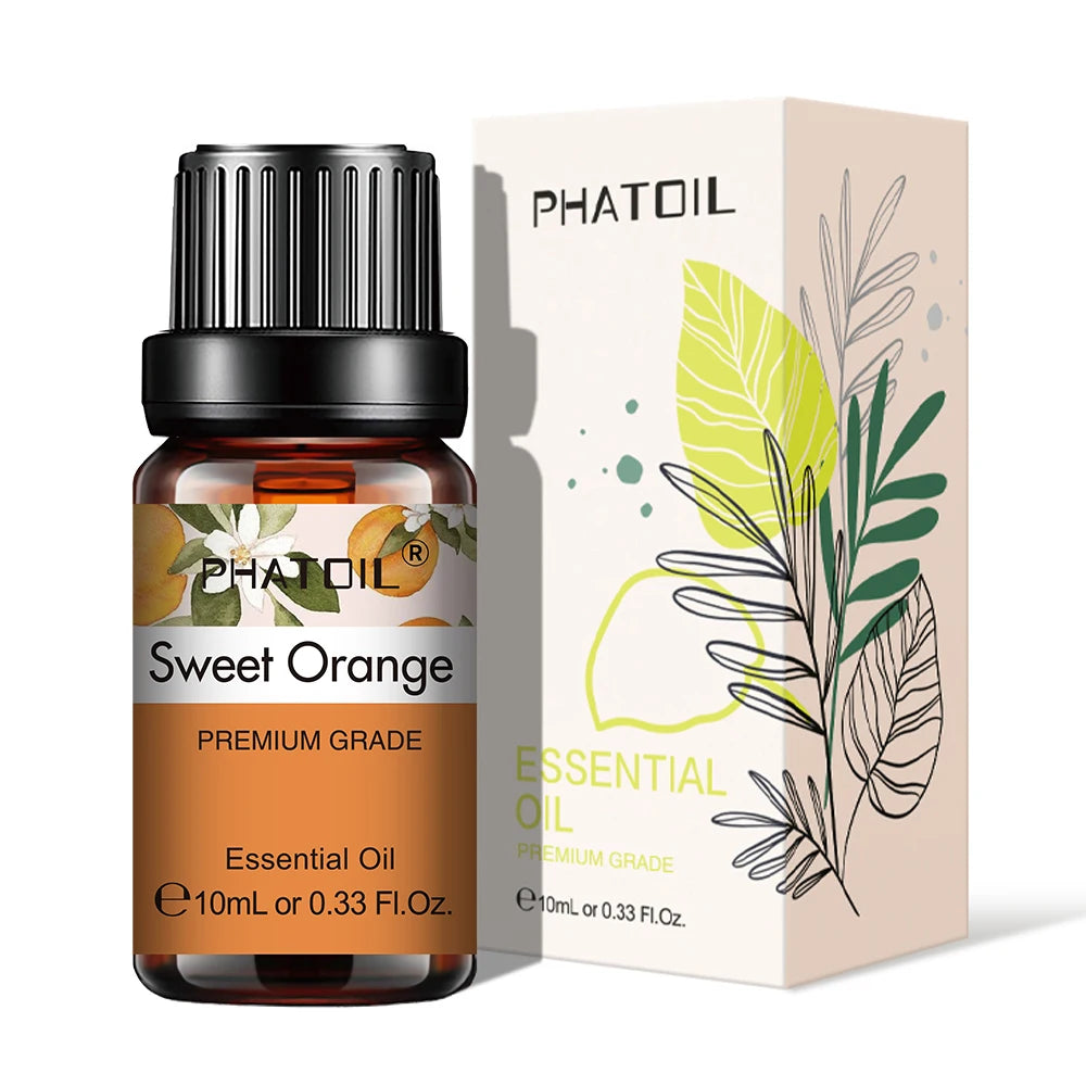 PHATOIL Natural Plant Essential Oil 10ml Eucalyptus Rose Lemon Bergamot Vanilla Peppermint 1PCS Aroma Essential Oil For Diffuser - NamafadStore