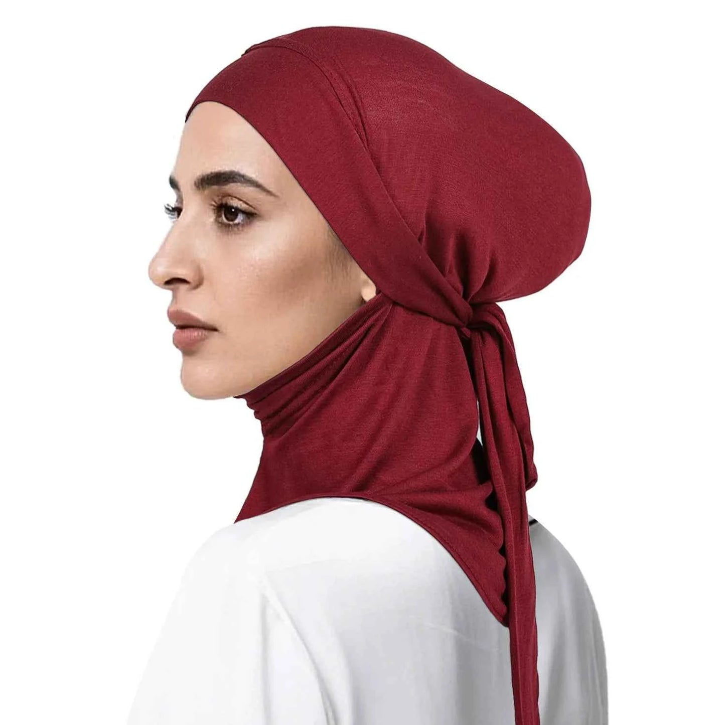 Soft Muslim Turban Hat Inner Hijab Caps Islamic Underscarf Bonnet India Hats Female Headwrap