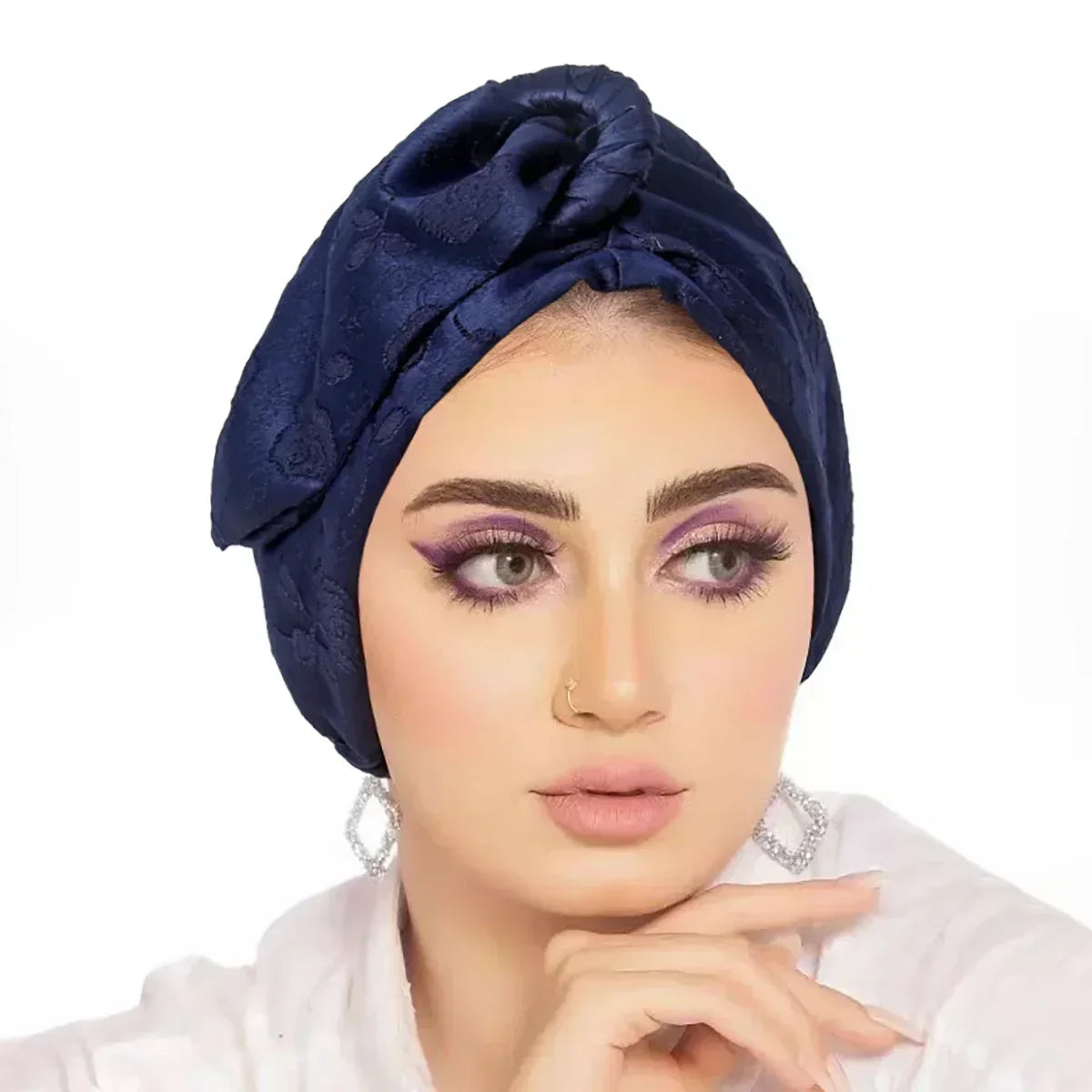 Women Sequin Knotted Turban Indian Hat Muslim Hijab Beanie Bonnet Hair Loss Headscarf Chemo Cap Headwear Bandanas Turbante Mujer - NamafadStore