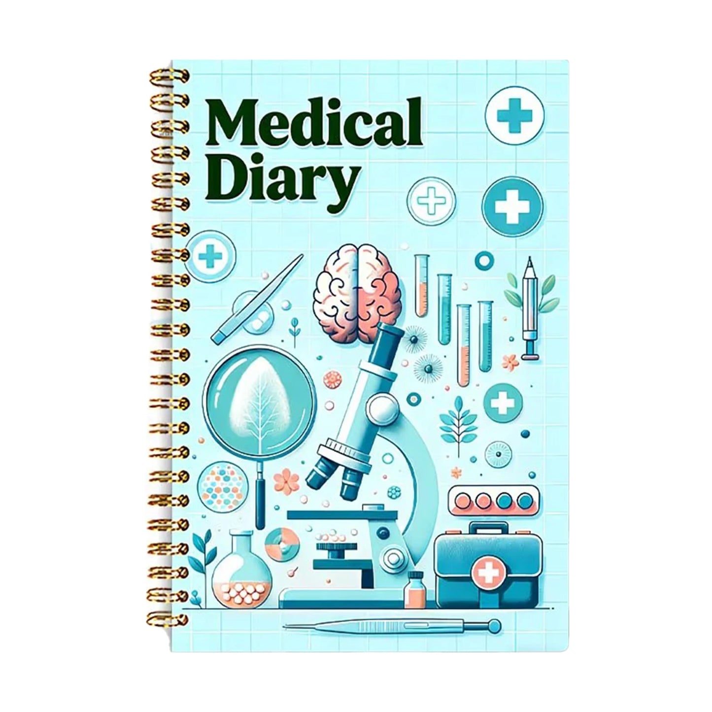 Health Diary Books With Structured Sections For Medication Tracking Symptoms Logging And Daily Health Management