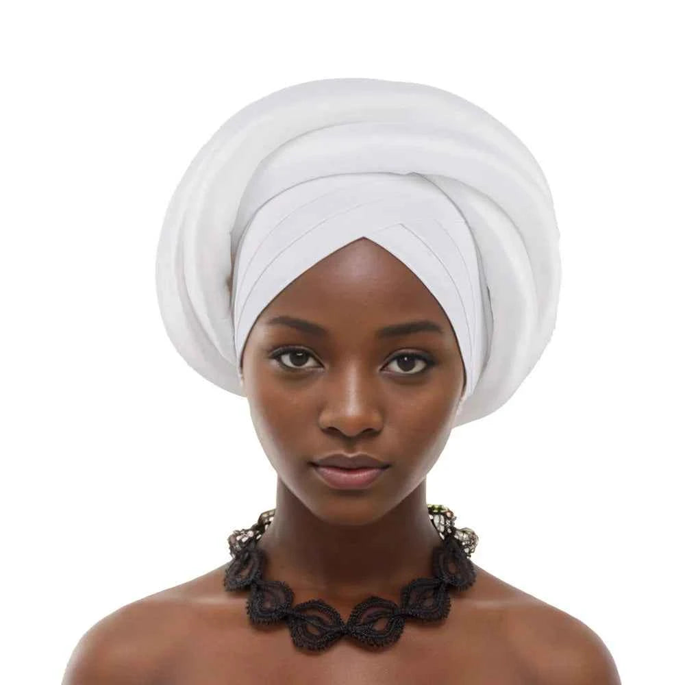 African Headtie Nigerian Auto Gele Turban Caps Female Head Wraps Already Made Wedding Geles Party Headwear Headpiece