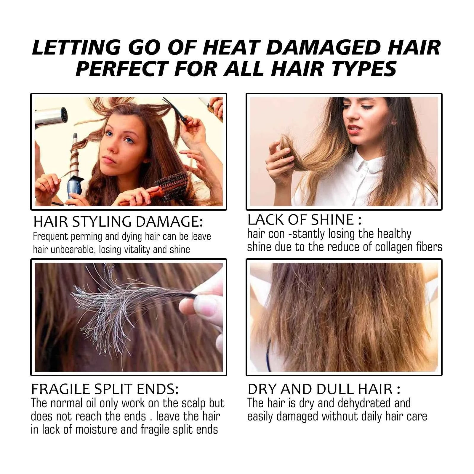 Keratin Hair Care Cream 8 Seconds Hair Mask Improves Frizzy Tangled Prevents Breakage and Splitting Hair Care Product