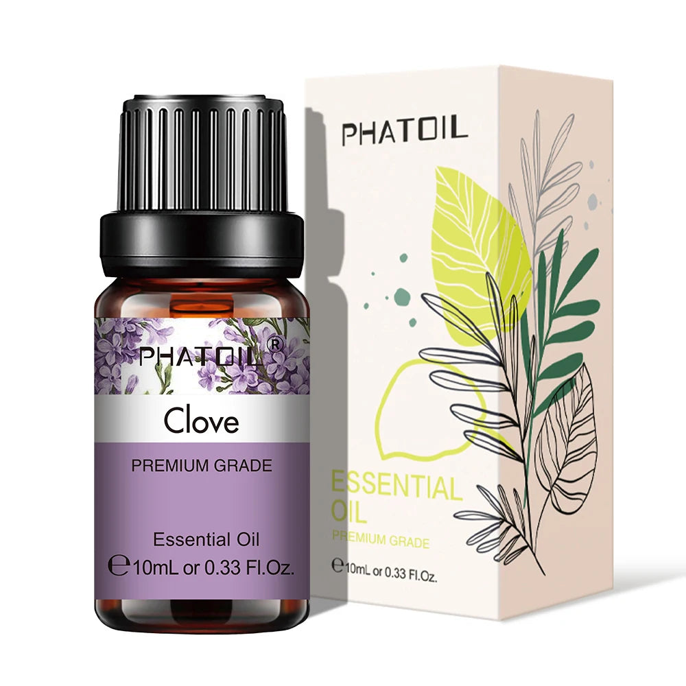 PHATOIL Natural Plant Essential Oil 10ml Eucalyptus Rose Lemon Bergamot Vanilla Peppermint 1PCS Aroma Essential Oil For Diffuser - NamafadStore