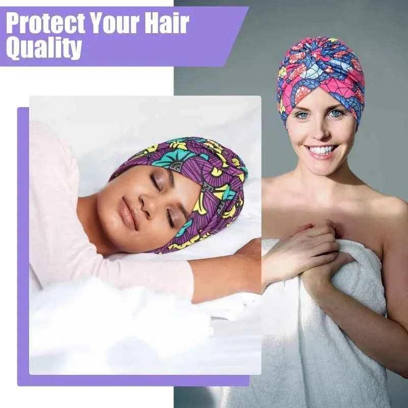 Women Printed Knot Turban Indian Muslim Headwraps Chemo Cap Hijab Beanie Bonnet Head Wrap Bandanas Hair Loss Headscarf