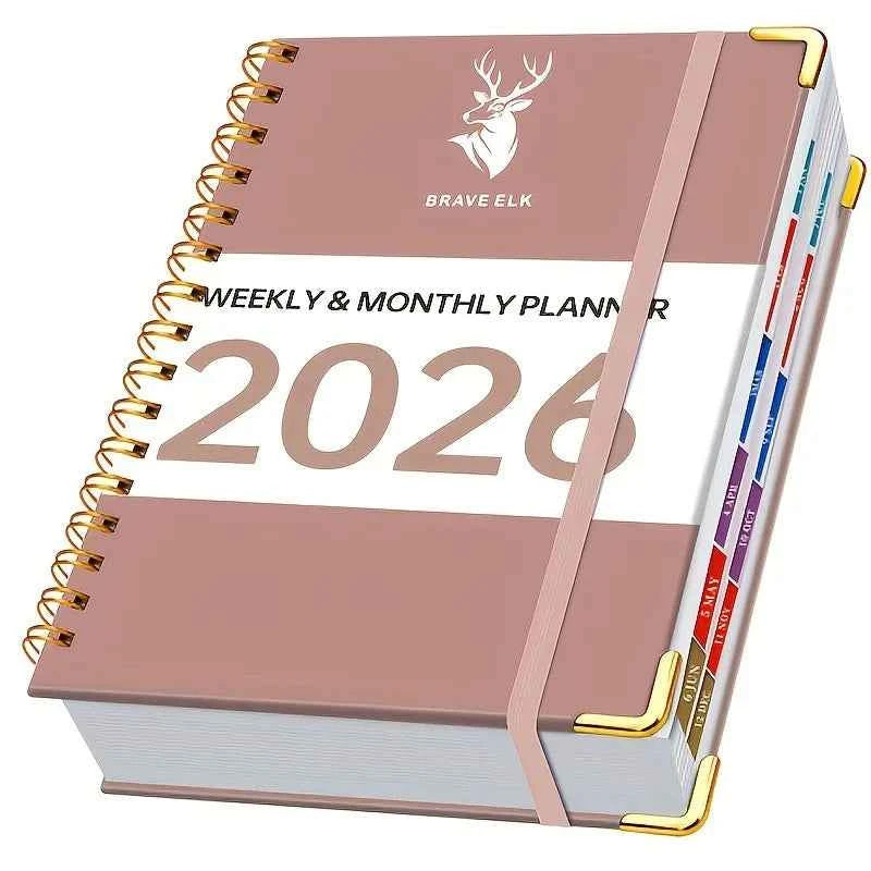2026 Student Daily & Weekly Planner - Spiral Bound, Hard Cover, Academic Year Schedule Book for School, College, Homework
