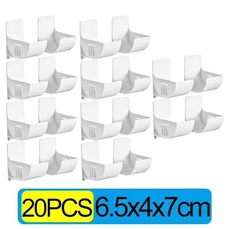 20/2pcs Trash Bags Shelf Holder Wall Mounted Plastic Bag Film Container DispenserGarbage Bag Storage Box Organizer For Kitchen