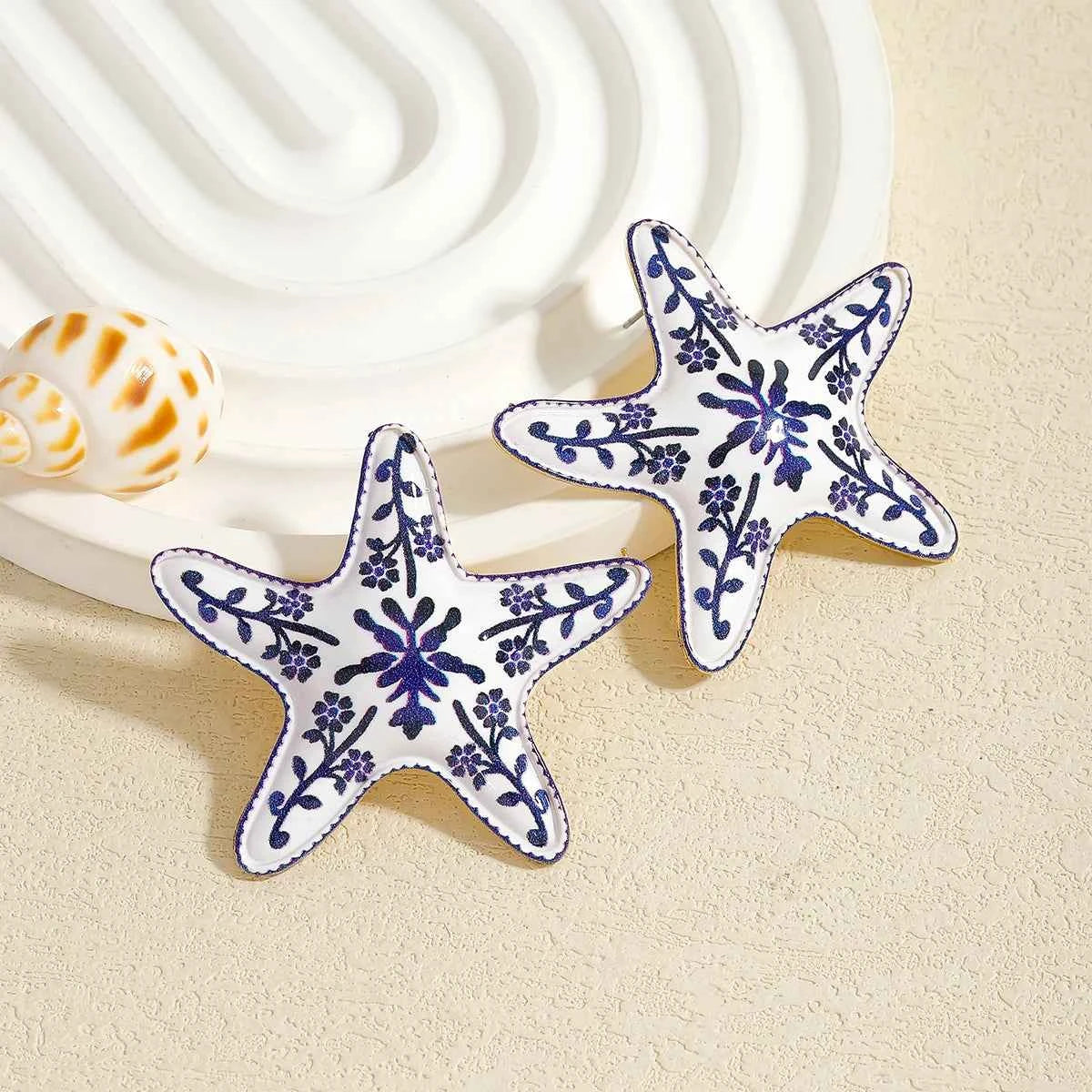 Fashion Enamel Sea Animal Dangle Earrings For Women Cute And Fun Summer Beach Starfish Lobster Crab Jewelry 2025 Ear Accessories