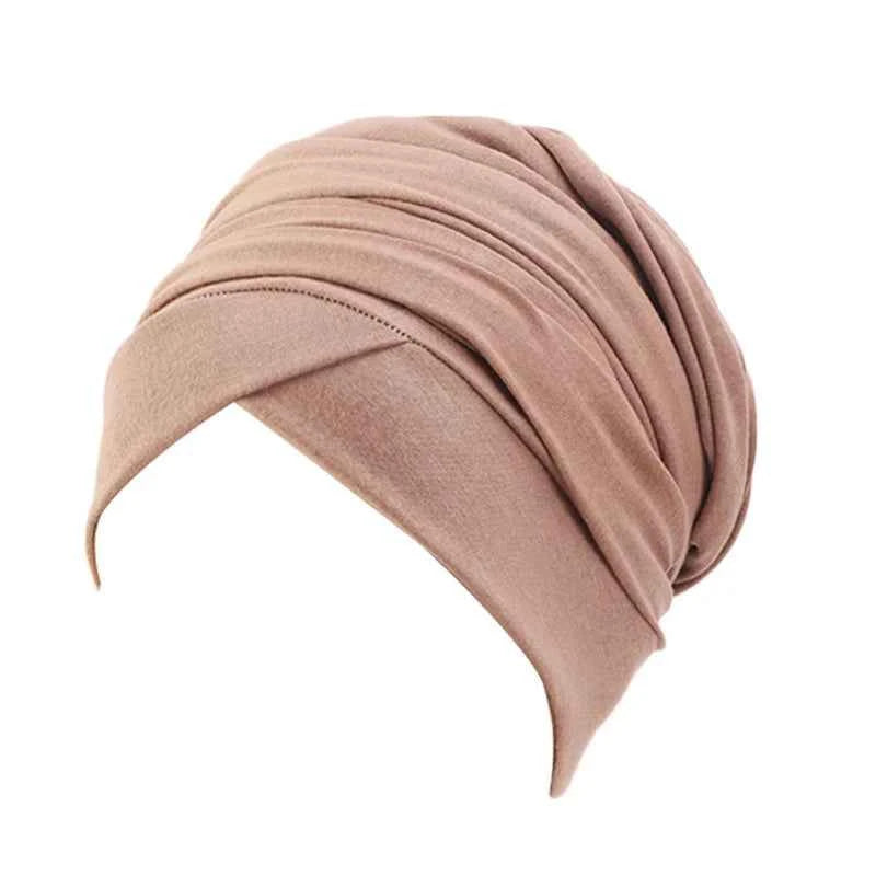 New Women Solid Color Cotton Magic Turban Hijab Head Wrap Extra Long Tube Indian Headwrap Scarf Tie Hair Loss Islamic Headwrap