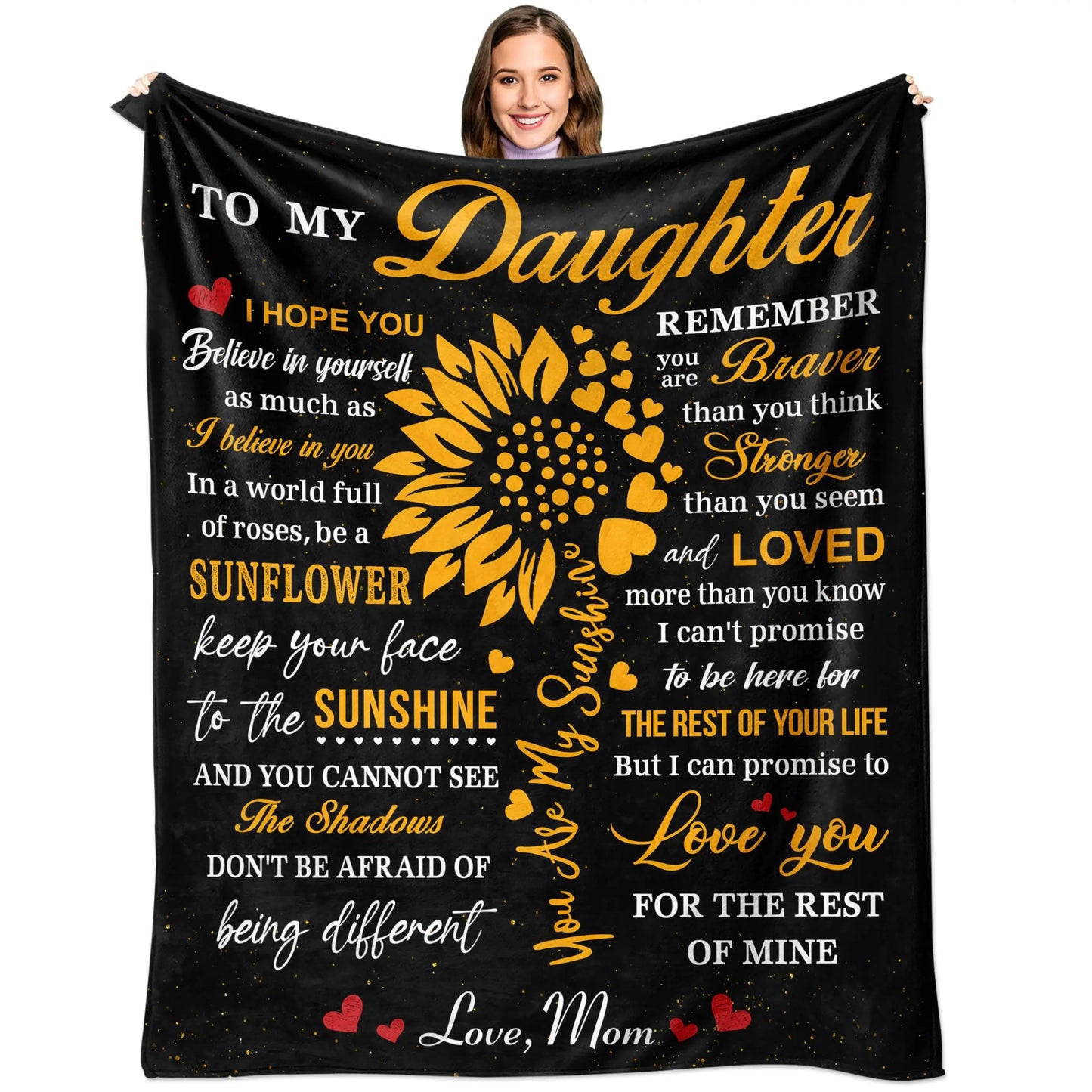 Sofa Throw Blanket for Daughter – Heartfelt Birthday & Christmas Gift