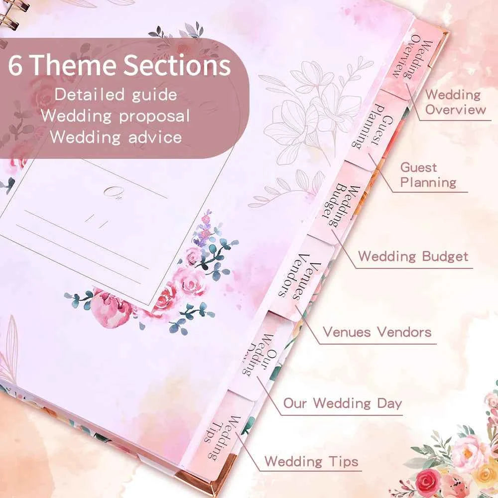 132Pages Your Perfect Day Wedding Planner for Bride Wedding Planning Journal And Organizer Planner Included Wedding Budget Tips