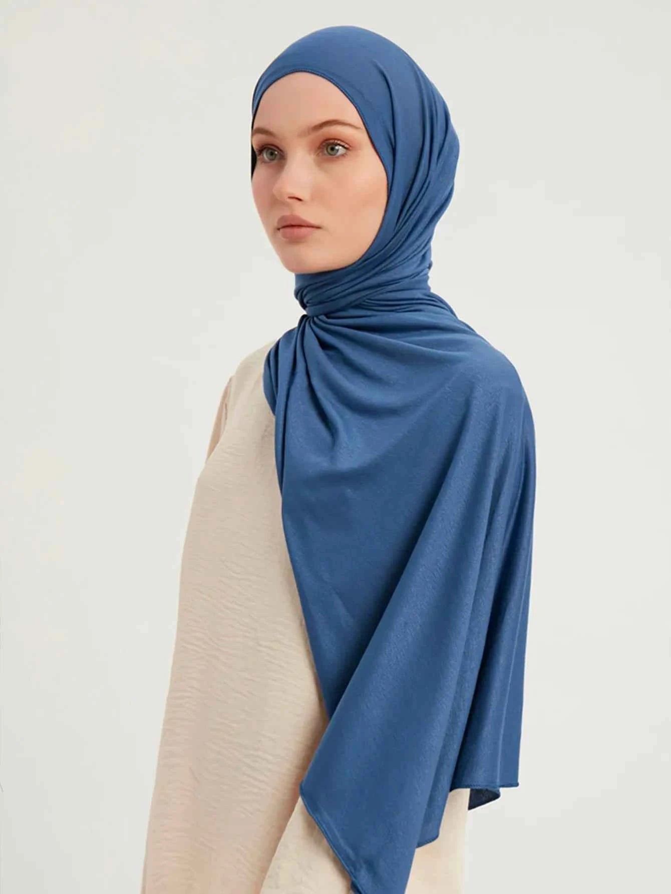 Premium Modal Cotton Jersey Hijab Scarf Muslim Long Shawl Women Plain Soft Turban Tie Head Wraps Africa Female Headband 170x60cm
