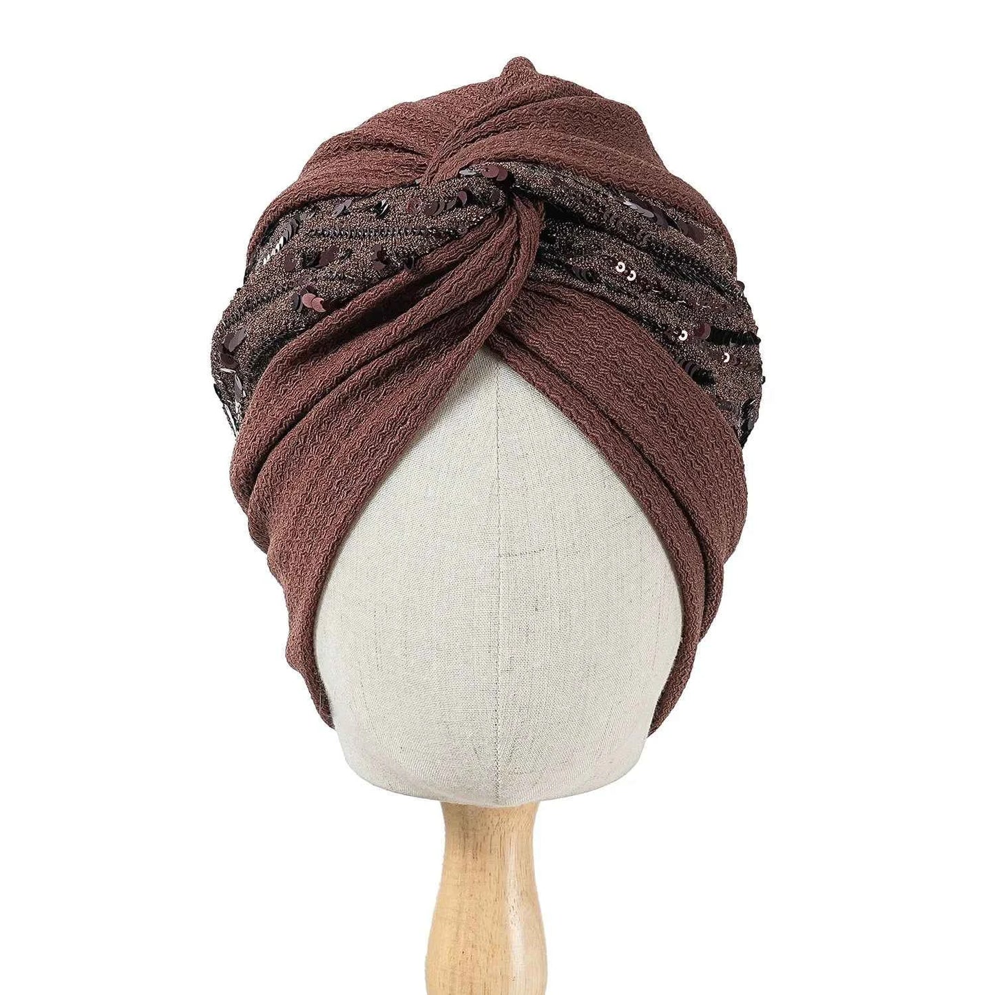 Bonnet For Women Cap Turban Folded Bud Exquisite Headscarf Casual Comfortable Fashion Versatile Warm Cross Hat Edge Wrinkle Lace