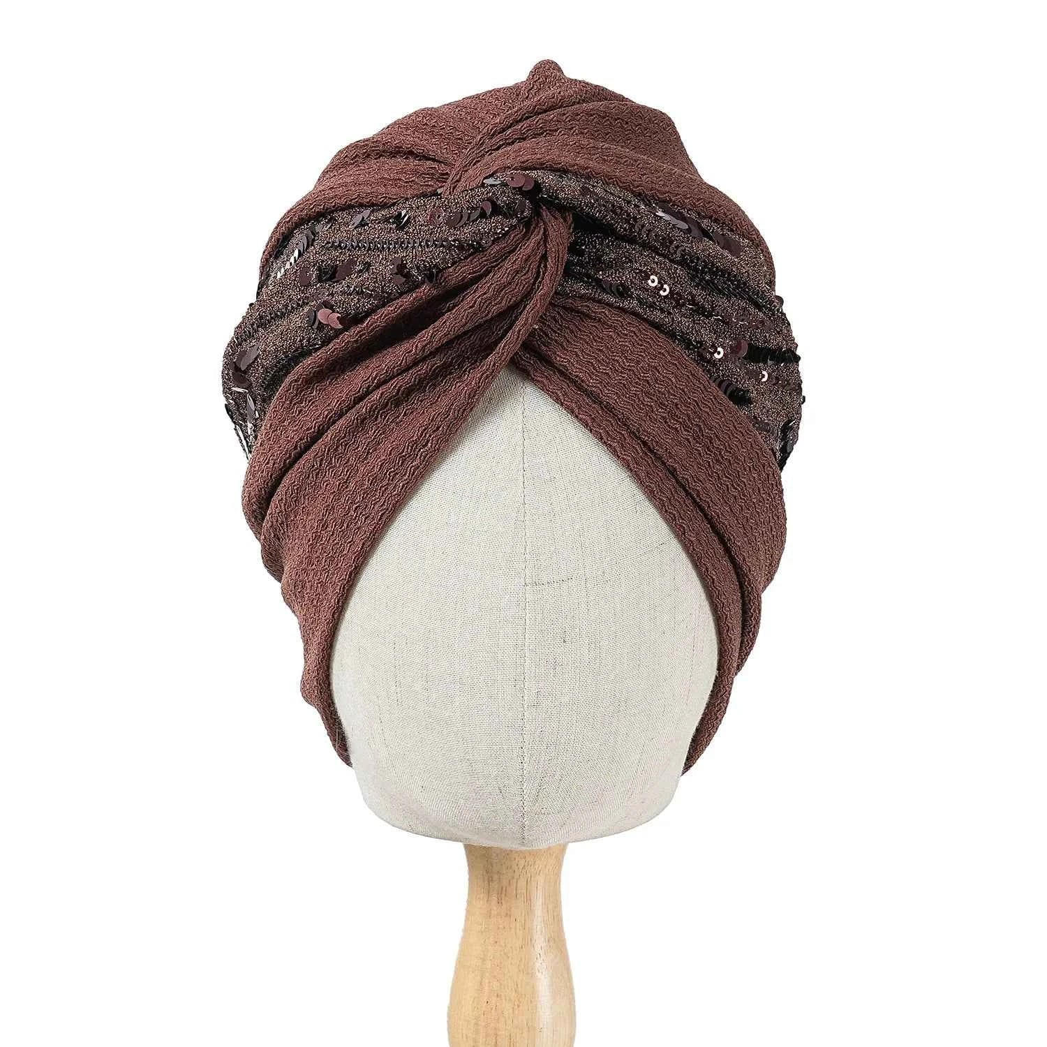Bonnet For Women Cap Turban Folded Bud Exquisite Headscarf Casual Comfortable Fashion Versatile Warm Cross Hat Edge Wrinkle Lace