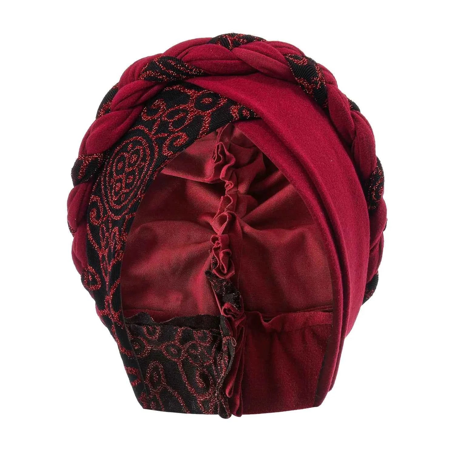 Head Scarf for Muslim Women Turban Cap Ladies Islamic Print Bonnet Hat Braid Headband Turbante Mujer Beanies Hats