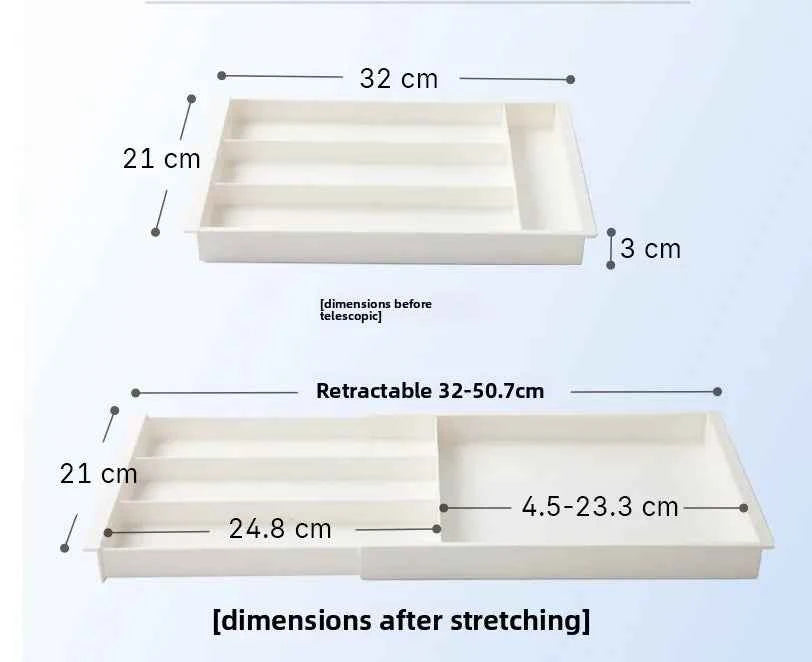 Silverware Drawer Organizer Expandable Cutlery Organizer Utensil Tray for Kitchen Adjustable Flatware Tray Cutlery Holder