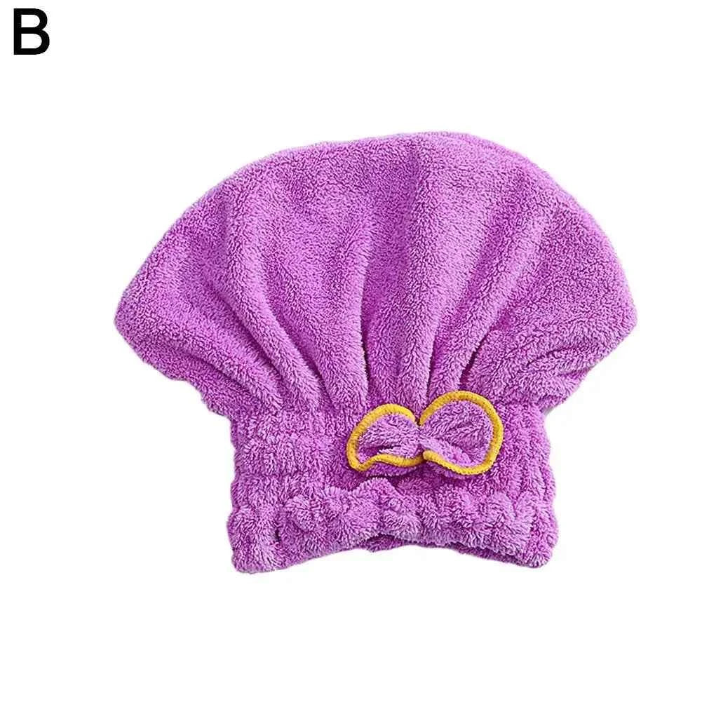 Microfiber Hair Turban with Bow Knot Super Absorbent Quick Dry Hair Wrap for Long Hair Women Shower Bath Cap Fashion Hair Towel