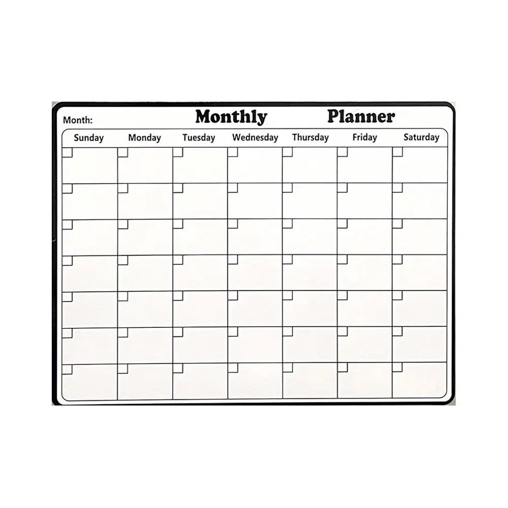 Magnetic Dry Erase Calendar Whiteboard Stickers with Weekly/Monthly Study Organizer Versatile Monthly Planner for Refrigerator