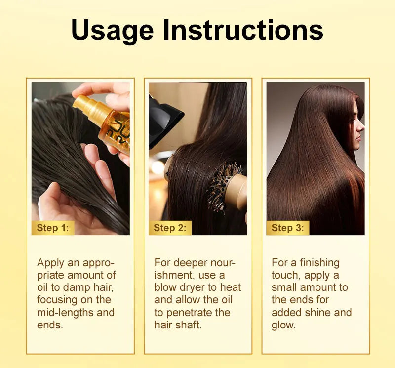PURC Morocco Argan Oil Hair Mask Smoothing Nourishing Hair Oil Sets Repair Damaged Frizz Hair Treatment Hair Care