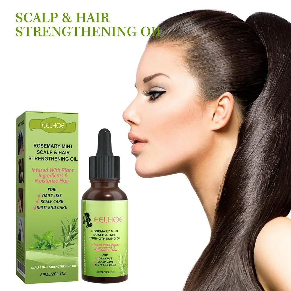 30ml/59ml Batana Rosemary Mint Scalp Hair Strengthening Oil Biotin Essential Oils Nourishing Treatment Split Ends Dry All Types