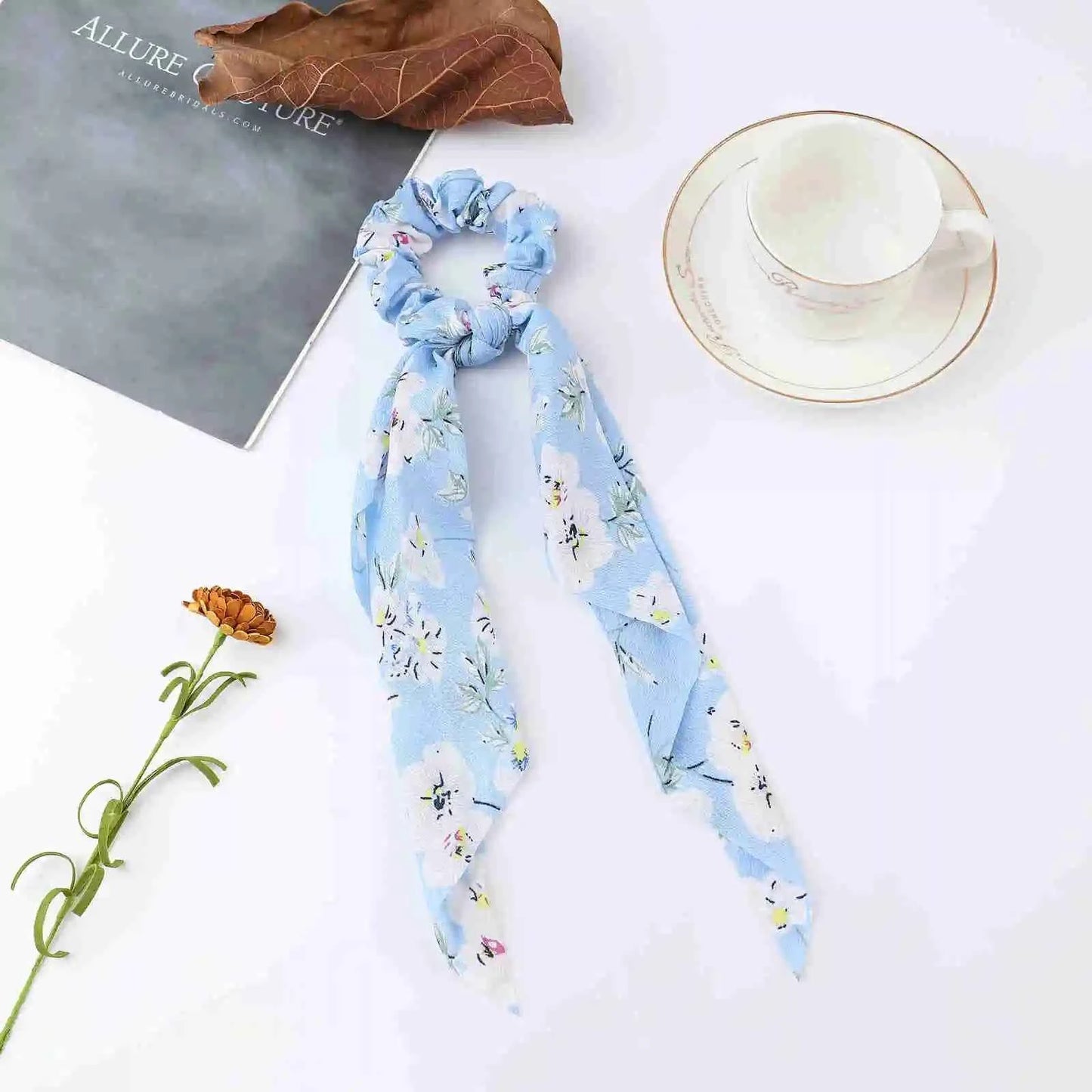Fashion Dots Scrunchies Long Hair Rope Korean Hair Ties for Women Ponytail Scarf Sweet Elastic Hair Band Hair Accessories