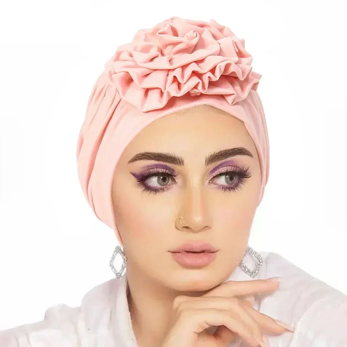 Women Sequin Knotted Turban Indian Hat Muslim Hijab Beanie Bonnet Hair Loss Headscarf Chemo Cap Headwear Bandanas Turbante Mujer - NamafadStore