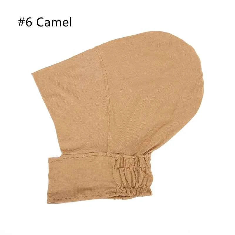 New Muslim Inner Hijab Turbans Women Elasticity Undercap Soft Modal Hijabs Caps Solid Color Short Neck Elastic Cap