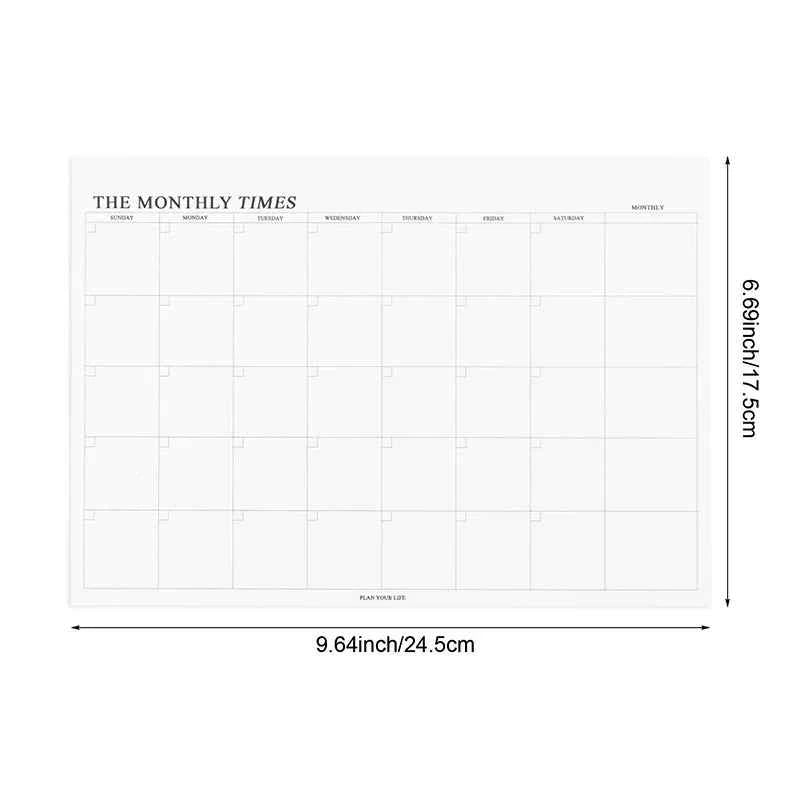 Weekly Planner Monthly Undated Agenda Notebook Schedules Study Planner Korean Stationery Office School Supplies