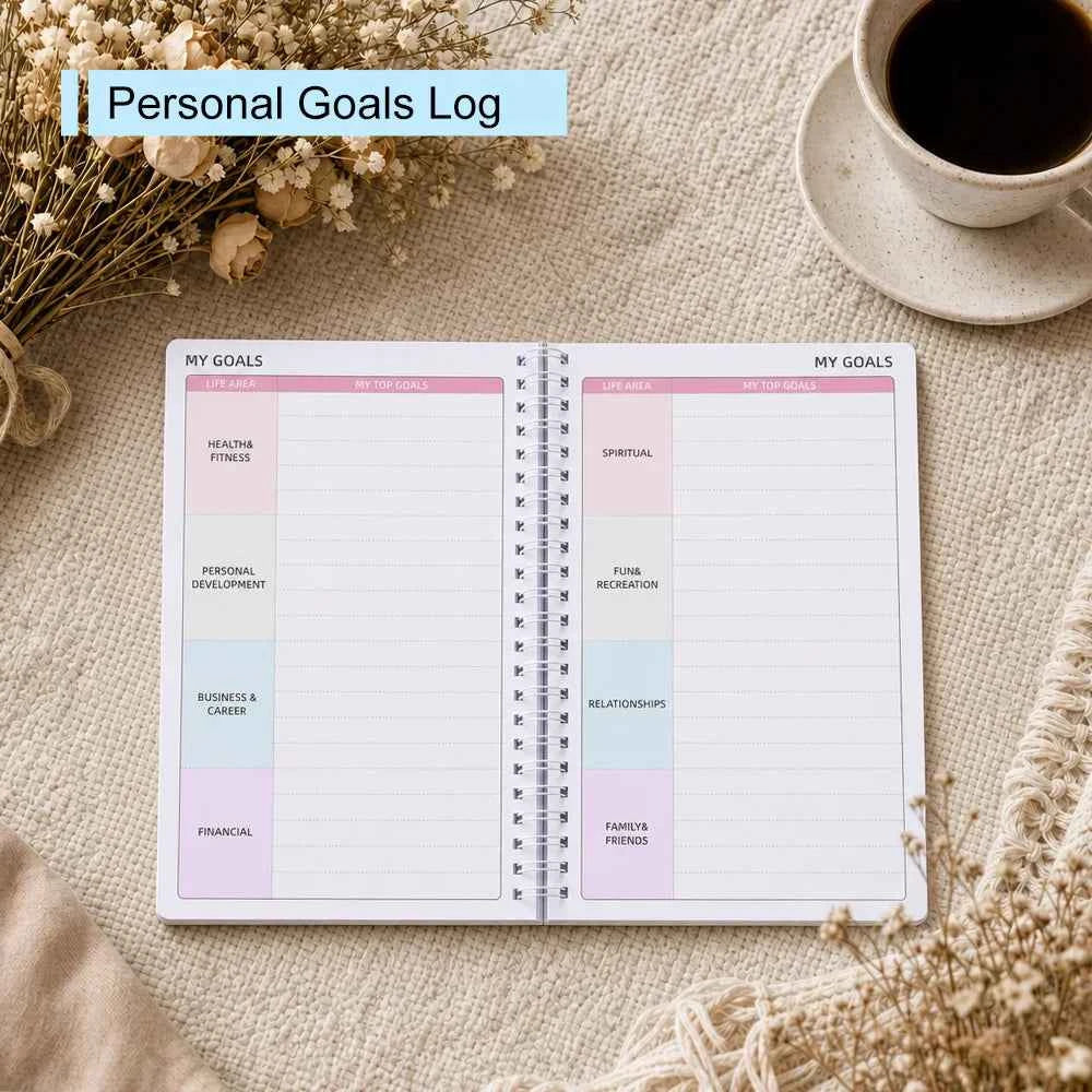64 Sheets Undated ADHD Daily Focus Planner A5 Notebook with Stickers Multi-Color Pages for Neurodivergent Adults Students