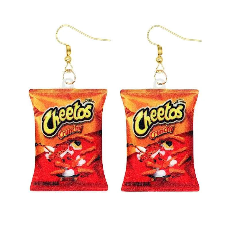 Earrings for Women Earrings Acrylic Cute Snacks Potato Chips Girls Foods Funny